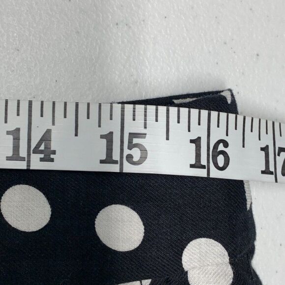 Loft Outlet Shorts sz 6 Black White Polka Dot Linen Cotton Blend Inseam 3.5" - Picture 5 of 10